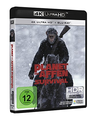 Seitenansicht Planet der Affen Survival Ultra HD Blu-ray Cover