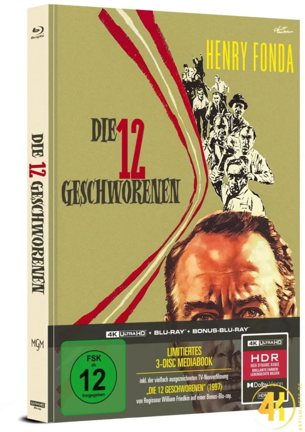 Die 12 Geschworenen – 4K Mediabook (UHD + Blu-ray Disc + Bonus Blu-ray)