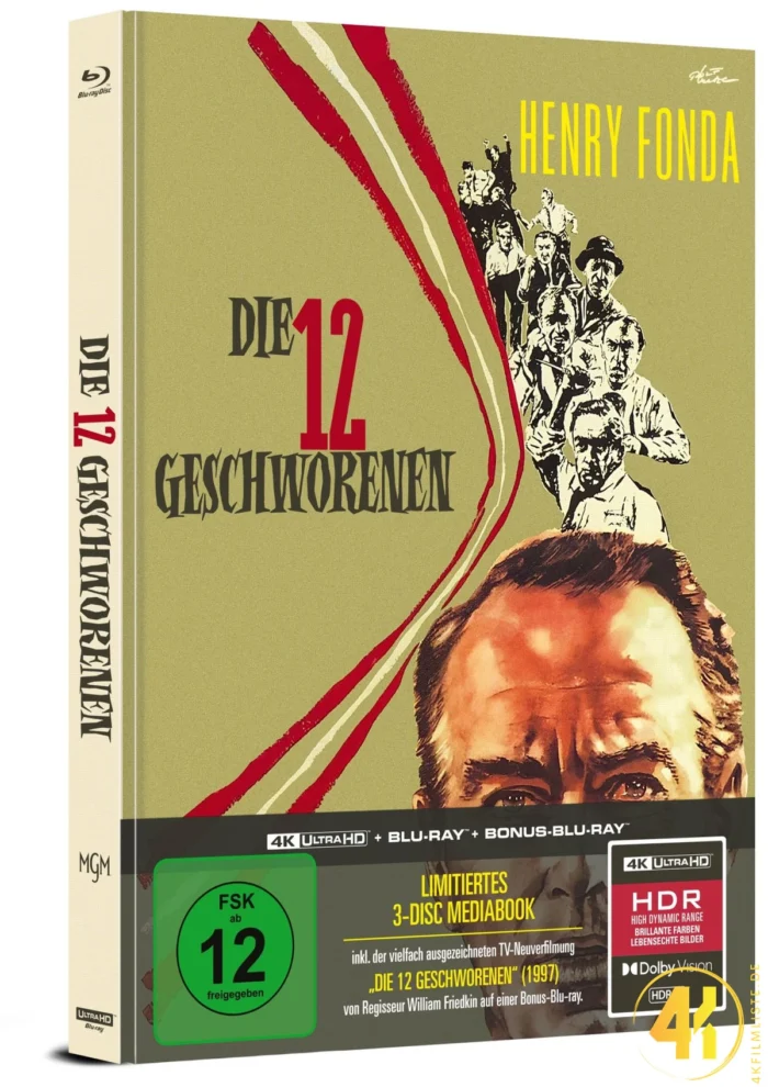 Die 12 Geschworenen – 4K Mediabook (UHD + Blu-ray Disc + Bonus Blu-ray)