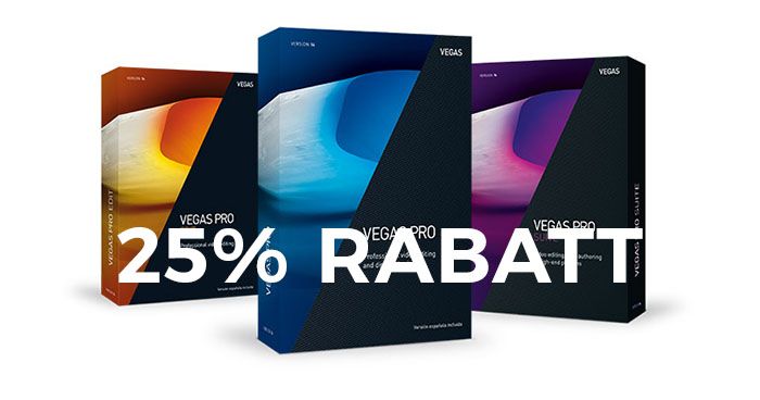25 Prozent Rabatt auf Magix Software und Vegas Pro 14
