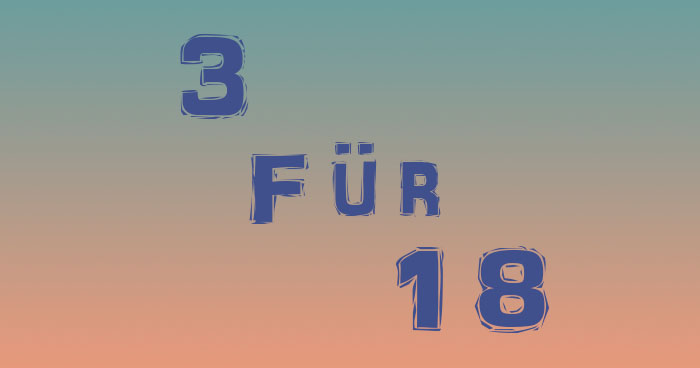3 für 18 Euro Aktion