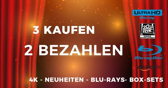 3 für 2: 4k Blu-rays bei Amazon