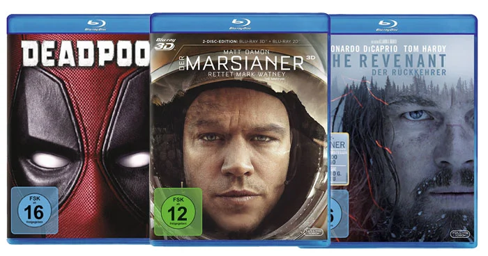 3 für 2 Blu-ray Aktion
