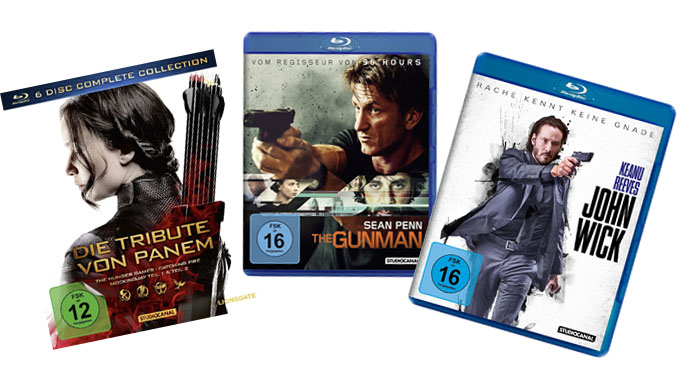 30 Blu-rays als „Angebot des Tages“ – „Tribute von Panem“, „American Fighter“ etc.