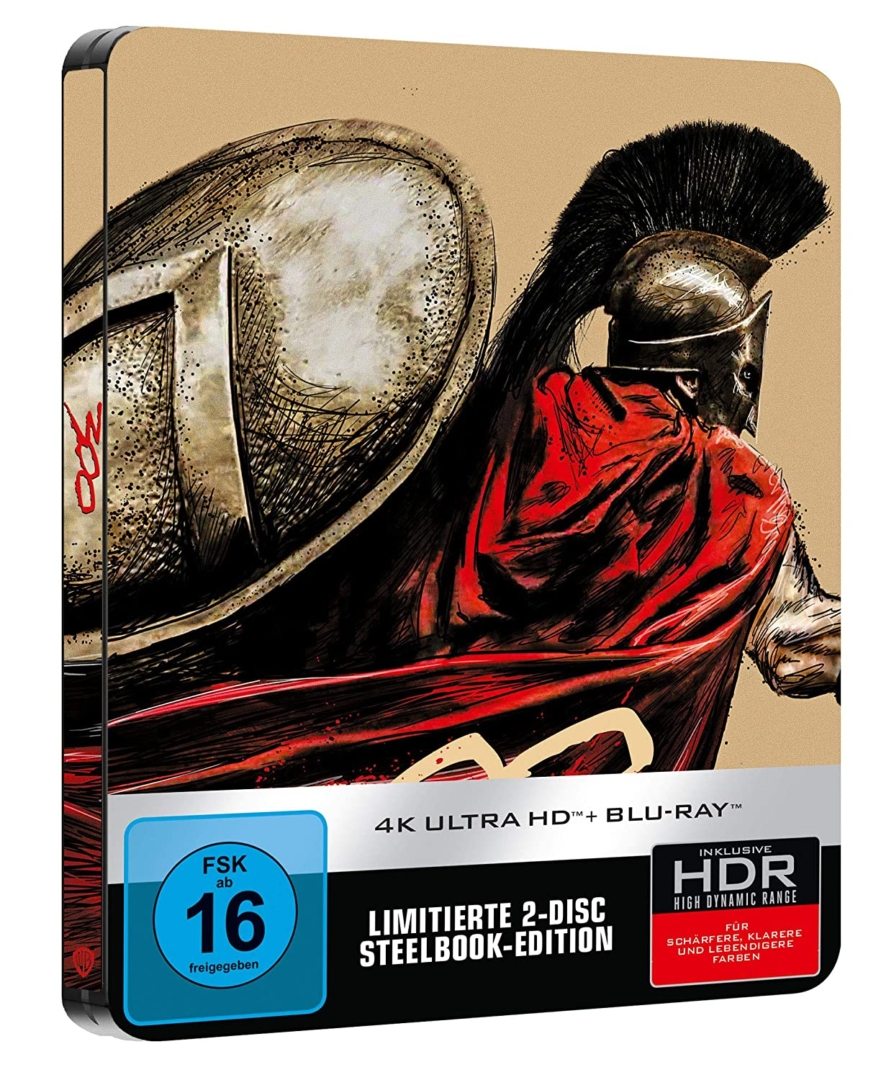 300 im 4K Limited Steelbook mit Graphic Novel Zeichnung
