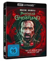 Prisoners of the Ghostland - 4K Blu-ray Disc mit Nicolas Case (3D-Ansicht vom UHD Cover)