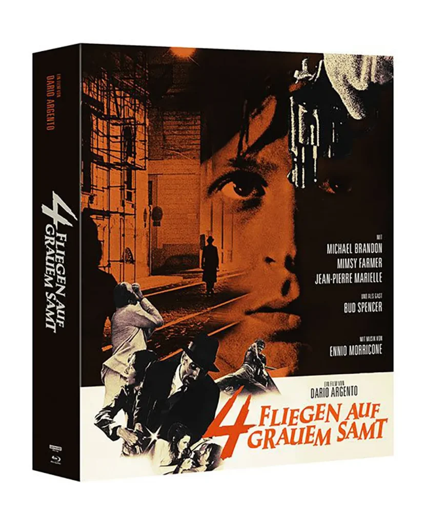 Vier Fliegen auf grauem Samt 4K Blu-ray Disc exklusiv bei Plaion ohne FSK Logo