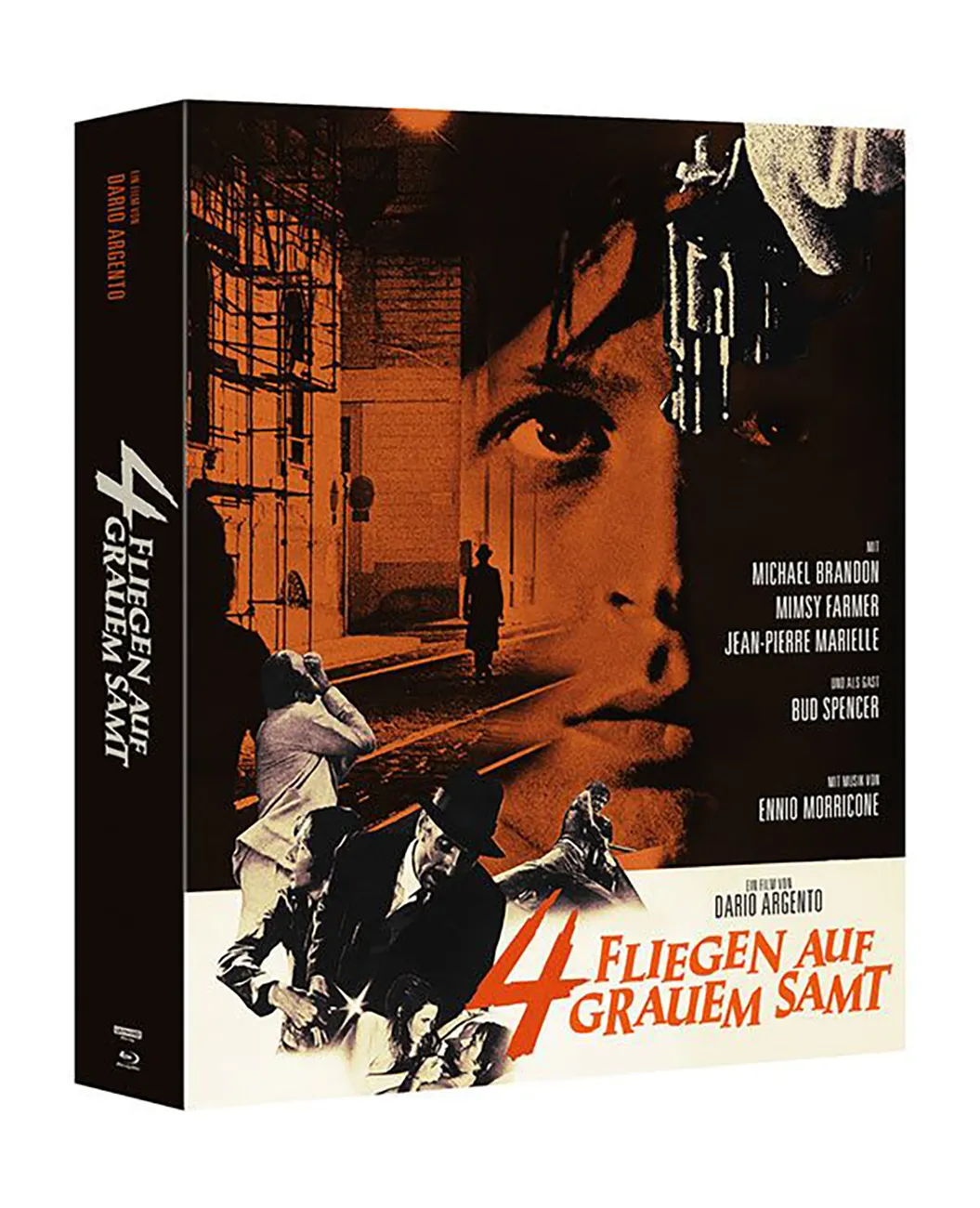 Vier Fliegen auf grauem Samt 4K Blu-ray Disc exklusiv bei Plaion ohne FSK Logo