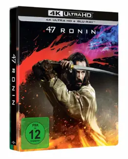Offizielles 4K Ultra HD Bu-ray Steelbook zu 47 Ronin mit Keanu Reeves und einem Katana auf dem Cover