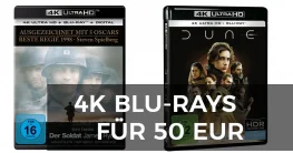 4K Blu-rays für 50 EUR bei Amazon