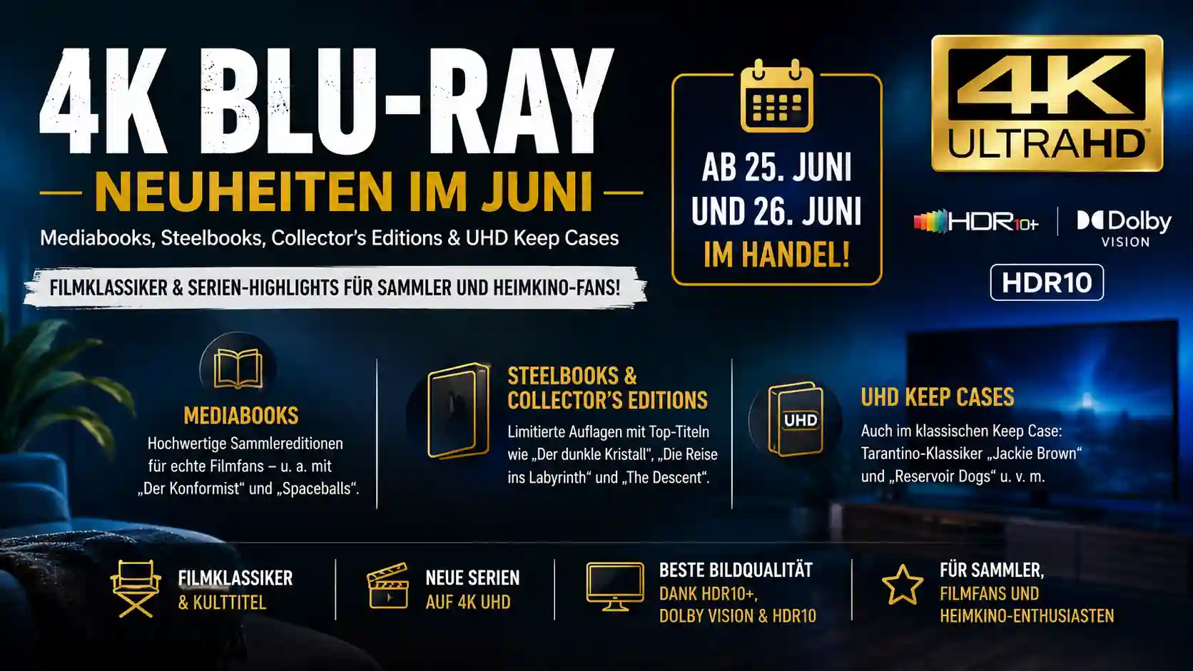4K Blu-ray Neuheiten im Juni