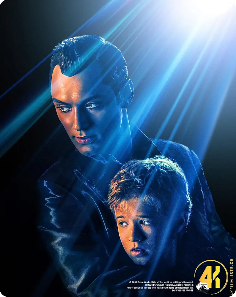 AI Künstliche Intelligenz Backcover Jude Law 4K Steelbook Ultra HD Blu-ray Disc