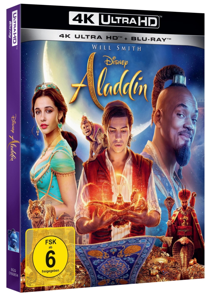 Aladdin 4k UHD Blu-ray Cover mit Pappschuber