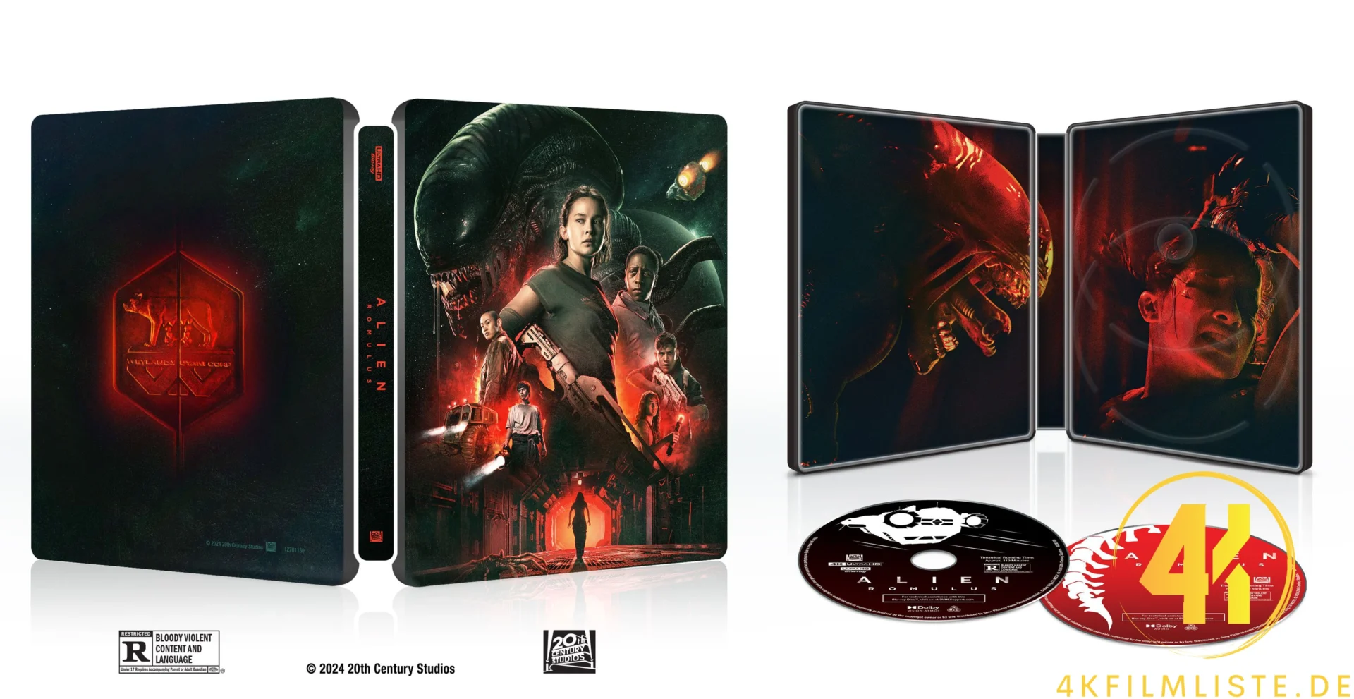 Alien Romulus Steelbook Front Backcover