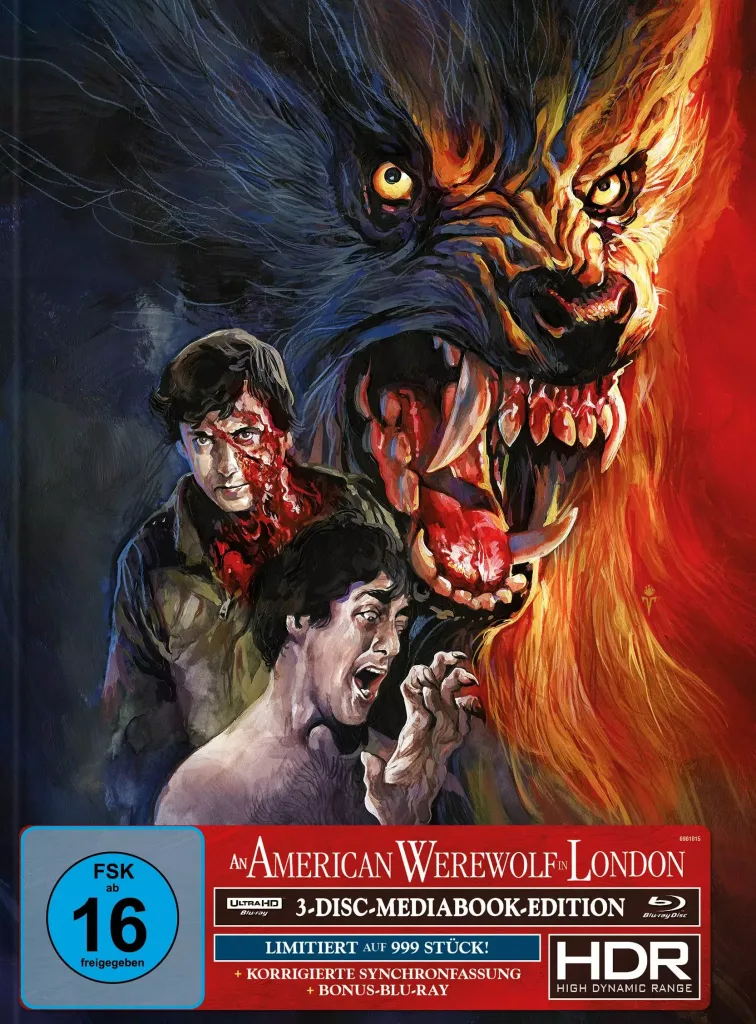 American Werewolf 4K Mediabook (3-Disc-Edition) (Frontcover) Limited auf 999 Einheiten