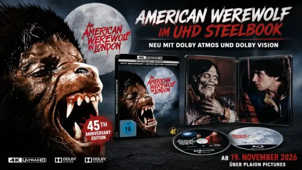 "American Werewolf" im UHD Steelbook – neu mit Dolby Atmos und Dolby Vision