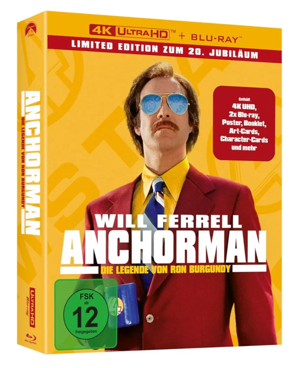 Anchorman: Die Legende von Ron Burgundy (Collector’s Edition) – 4K Blu-ray (UHD + Blu-ray Disc + Bonus Blu-ray)