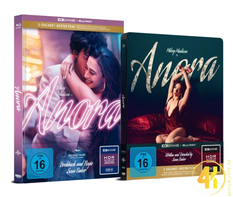 Anora Cover B Mediabook 4K Steelbook Ultra HD Blu-ray Disc