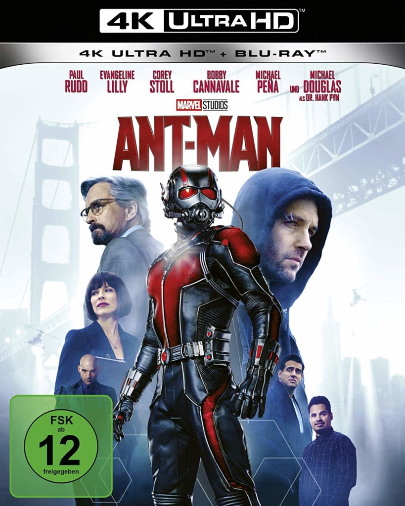 Ant-Man (2015) - Ultra HD Blu-ray Frontcover mit Ant-Man Schriftzug