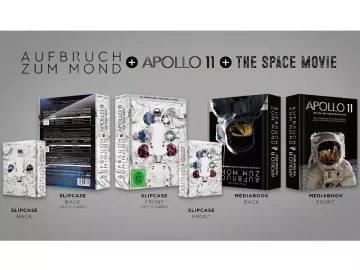 Apollo 11 & The Space Movie (1979) sowie Aufbruch zum Mond mit Ryan Gosling im 4K Limited Mediabook mit Blu-ray Disc, 4K Ultra HD Blu-ray und DVD
