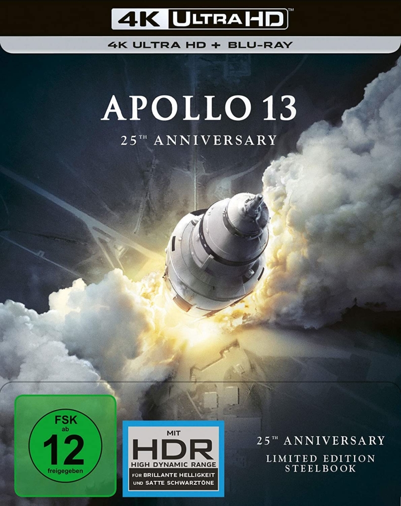 Apollo 13 im 4K UHD Steelbook (Abbild: Saturn V, Seriennummer AS-508)