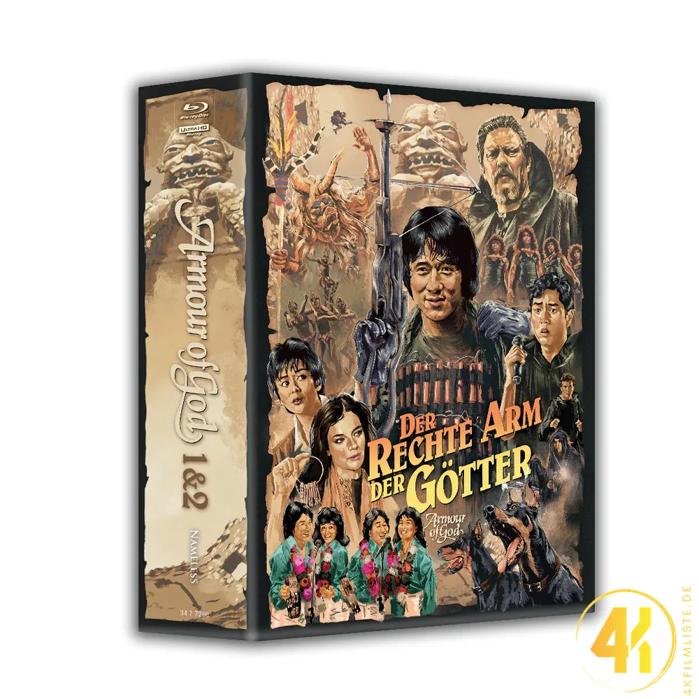 Armour of God Doppelset Big Book mit Schuber 4K Mediabook Cover B Ultra HD Blu-ray Disc