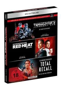 Arnold Schwarzenegger 3 Movie Film Collection (4K Blu-ray) mit Total Recall, Red Heat und Terminator 2