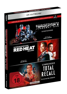 Arnold Schwarzenegger 3 Movie Film Collection (4K Blu-ray) mit Total Recall, Red Heat und Terminator 2