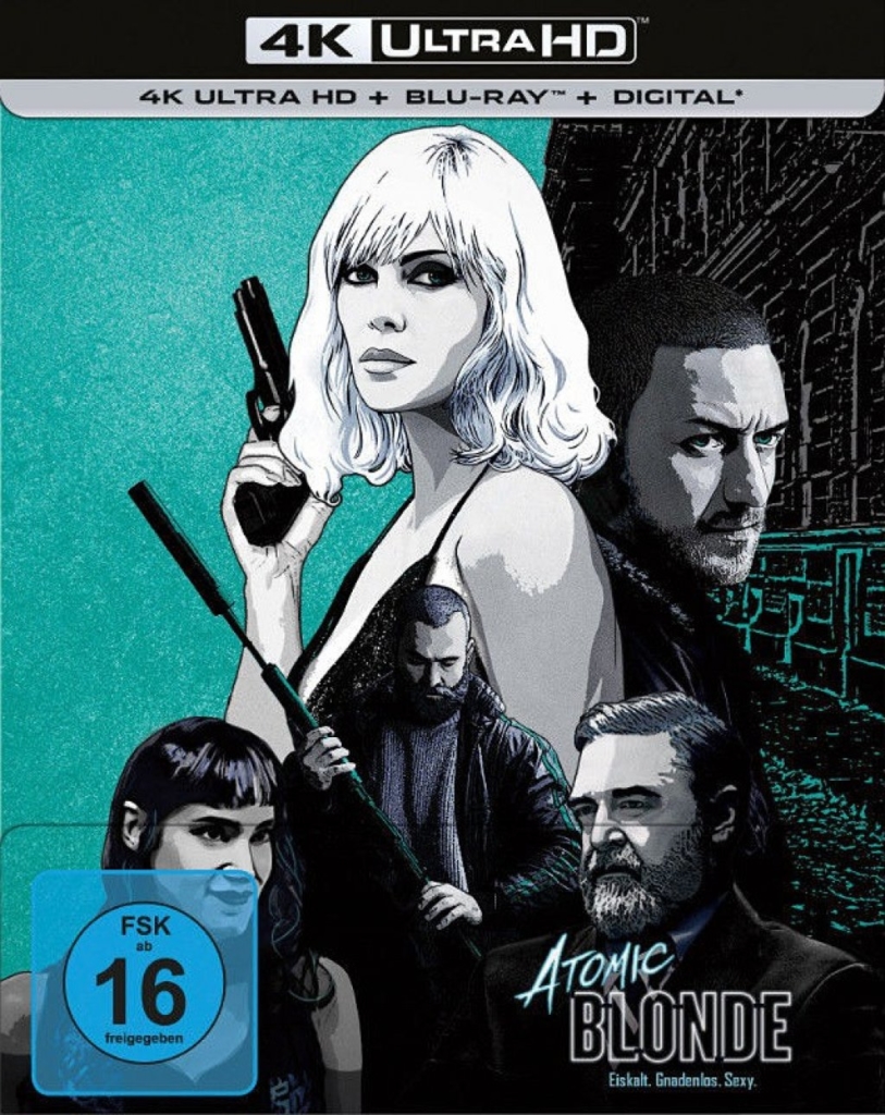 4K UHD Cover zum Atomic Blonde Ultra HD Steelbook mit Schuber