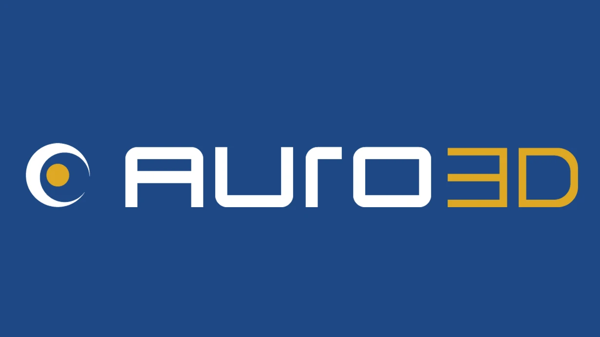Auro 3D Logo 2024 blü background