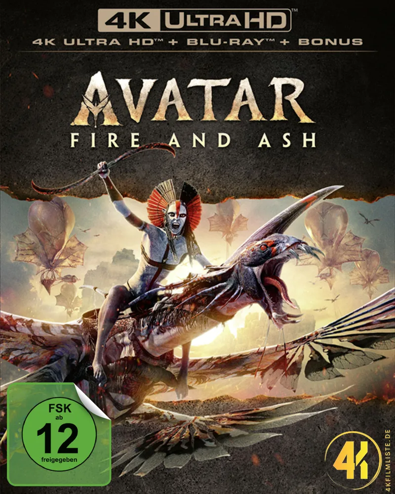 Avatar 3 Fire and Ash 4K Blu-ray Ultra HD Blu-ray Disc
