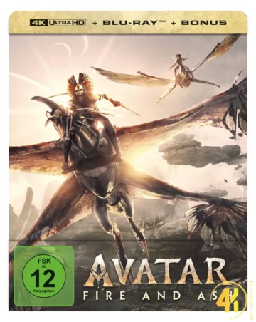 Avatar 3: Fire and Ash – 4K Steelbook (UHD + Blu-ray Disc + Bonus Blu-ray)