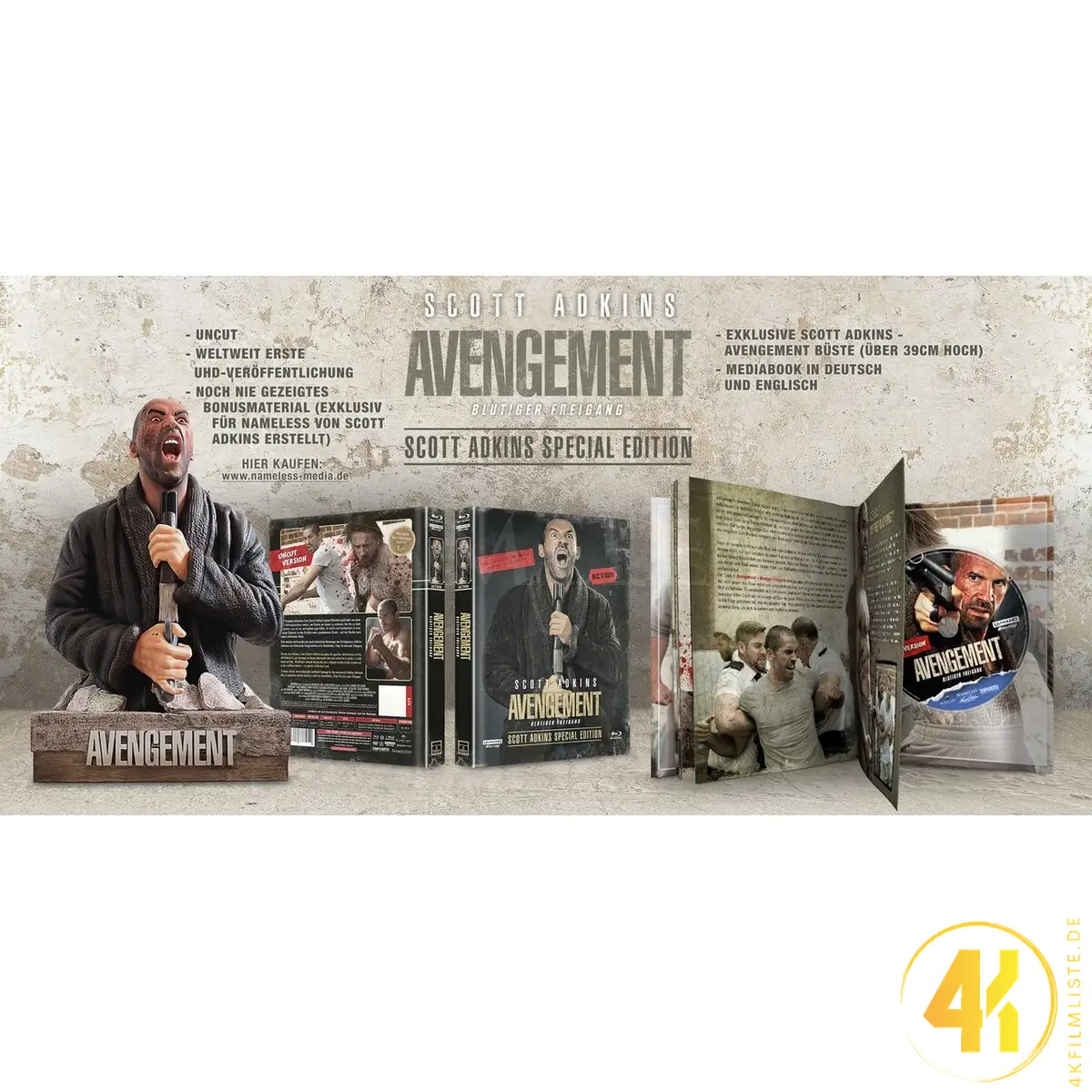 Avengement: Blutiger Freigang – 4K Mediabook (UHD + Blu-ray Disc + DVD)