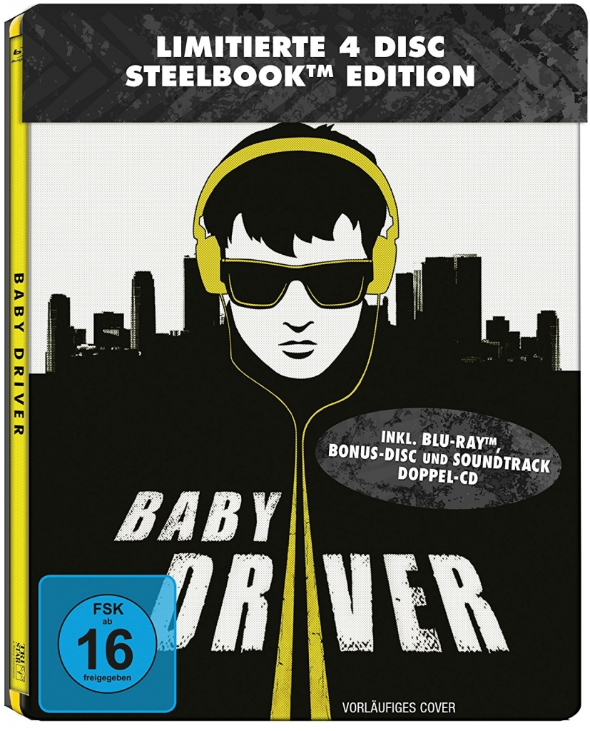 Baby Driver im Limited Blu-ray-Steelbook mit Audio CDs, Blu-ray und Bonus Disc
