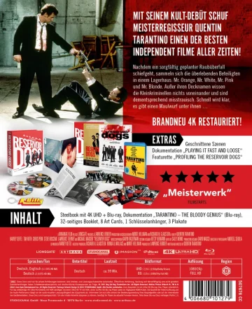 Backcover Reservoir Dogs 4K Ultra HD Collector's Edition