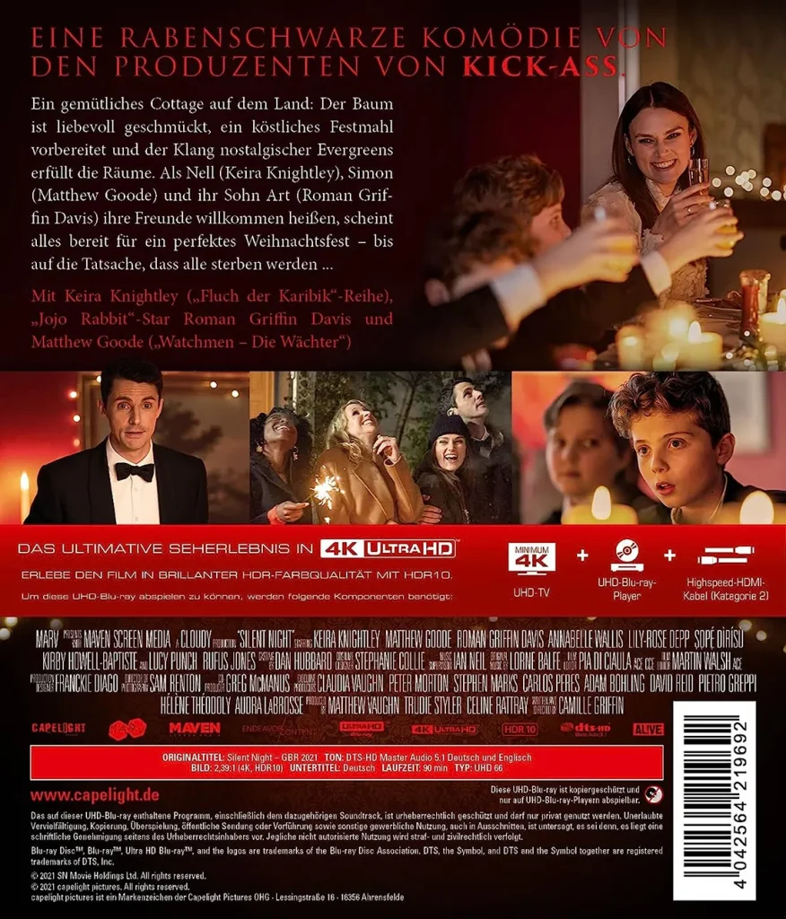 Backcover Silent Night - Und morgen sind wir tot 4K Blu-ray Disc im UHD Keep Case