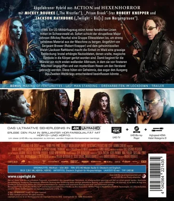Backcover zu WarHunt: Hexenjäger - 4K Blu-ray Disc mit Mickey Rourke