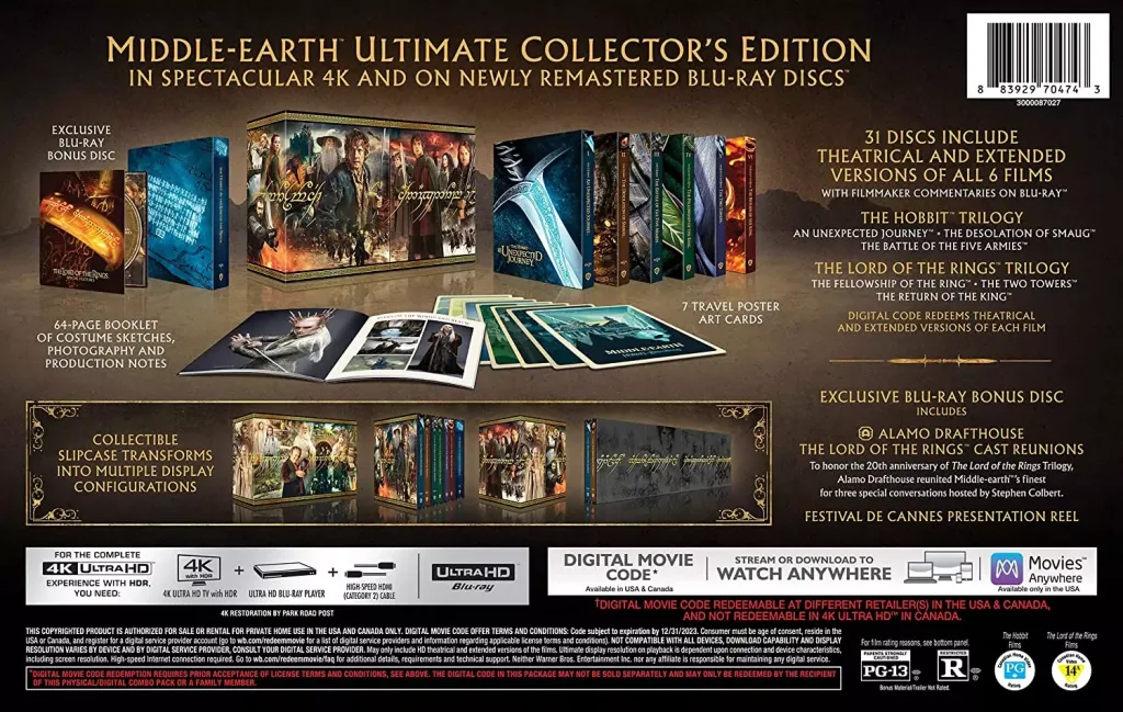 Mittelerde Collection mit Artcards, 31 Discs und neuen Extras