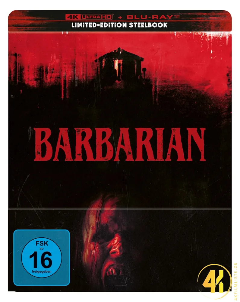 Barbarian 4K Steelbook Ultra HD Blu-ray Disc