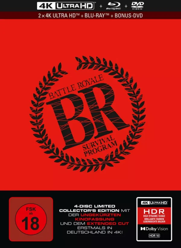 Battle Royale – 4K Mediabook (UHD + Blu-ray Disc + Bonus DVD)