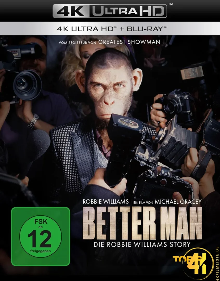Better Man Robbie Williams UHD Keep Case Ultra HD Blu-ray Disc