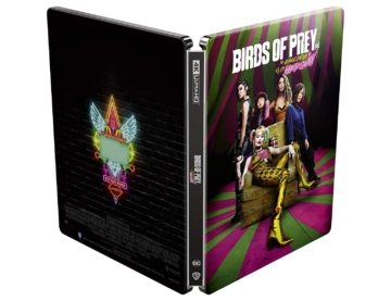 Birds of Prey Frontansicht und Rückansicht (Back) vom 4K UHD Steelbook mit Margot Robbie