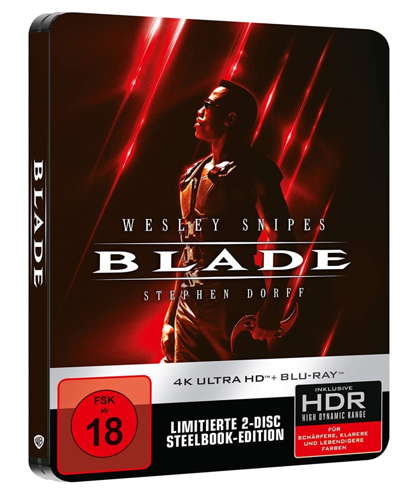 Blade 4K Steelbook Cover mit Wesley Snipes (Seitenansicht)