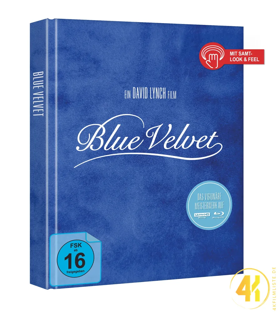 Blue Velvet 4K Mediabook Cover C Samt Look Ultra HD Blu-ray Disc