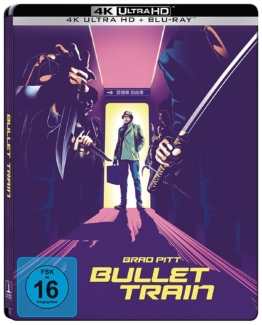 Bullet Train 4K Steelbook mit Brad Pitt alias Ladybug in 4K Ultra HD