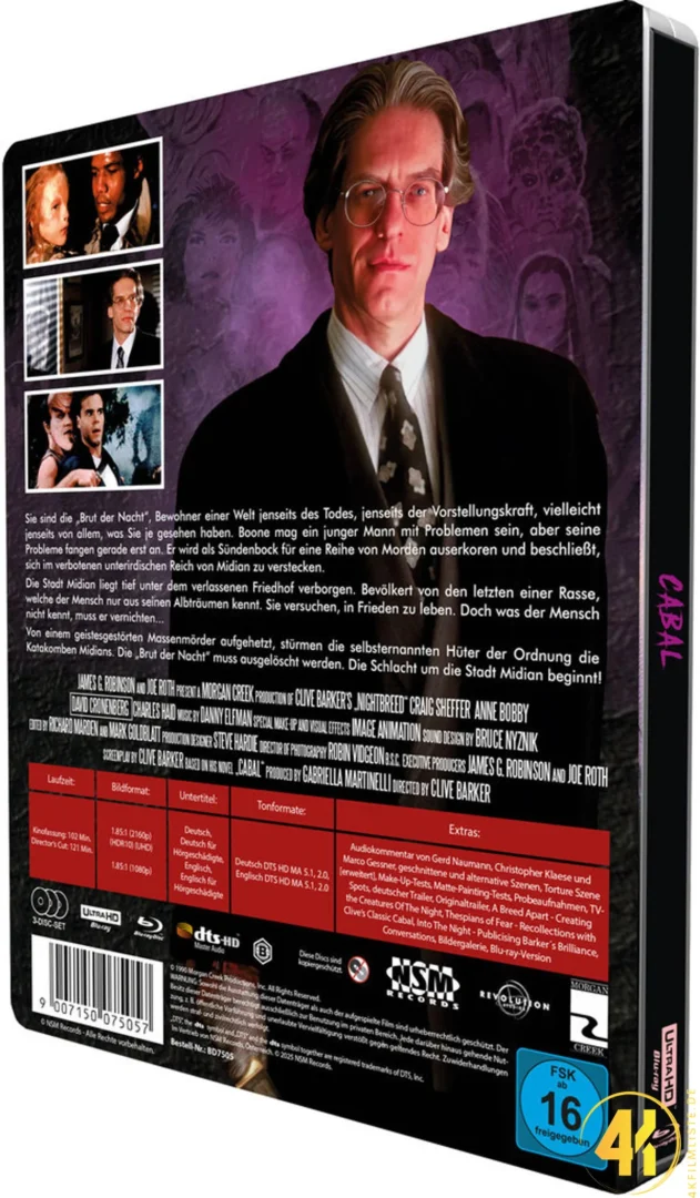 Cabal Backcover 4K Steelbook Ultra HD Blu-ray Disc