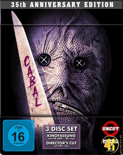 Cabal: Die Brut der Nacht (Neuauflage) – 4K Steelbook (UHD + 2x Blu-ray Disc)