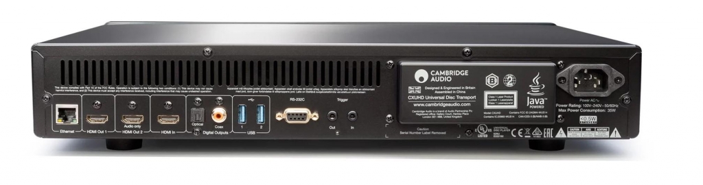 Anschlüsse vom Cambridge Audio CXUHD