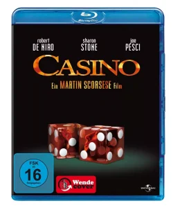 Alte Casino Blu-ray Disc mit Würfeln auf dem Cover