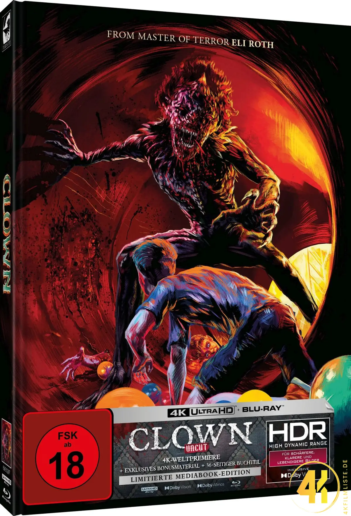 Clown (Cover B) (Ilan Uncle Frank Sheady Artwork) – 4K Mediabook (UHD + Blu-ray Disc)